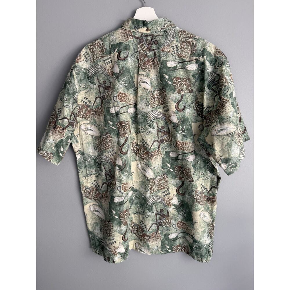 Hilo Hattie Hawaiian Shirt XL Made in Hawaii Fish Ocean Print Cotton Blend Aloha - Picture 4 of 5